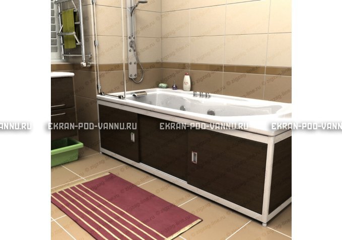 Экран из МДФ EMMY Монро 170 венге в алюминиевой раме – купить по цене 7200 руб. в интернет-магазине в городе Киров картинка 2