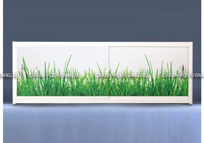 Экран на роликах EUROPLEX Трава – купить по цене 12400 руб. в интернет-магазине в городе Киров картинка 1