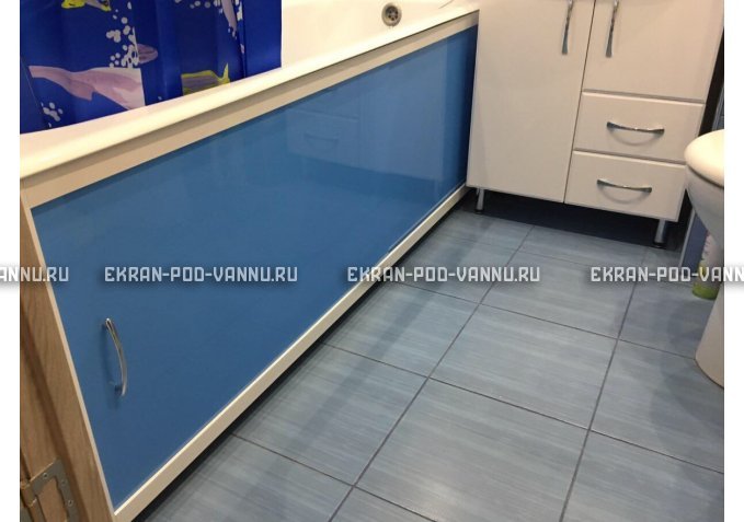 Раздвижной экран EUROPLEX Комфорт голубой – купить по цене 6750 руб. в интернет-магазине в городе Киров картинка 1