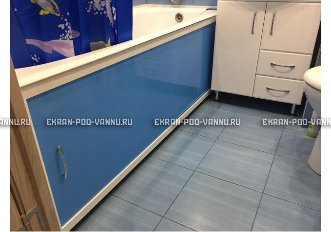 Раздвижной экран EUROPLEX Комфорт голубой – купить по цене 6750 руб. в интернет-магазине в городе Киров картинка 3