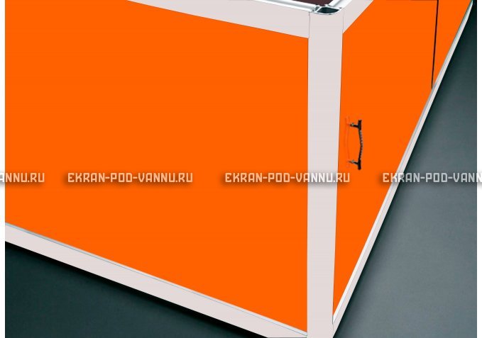 Угловой экран EUROPLEX Комфорт оранжевый – купить по цене 8180 руб. в интернет-магазине в городе Киров картинка 1