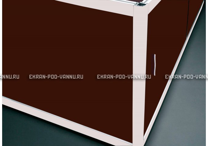 Угловой экран EUROPLEX Комфорт шоколад – купить по цене 8180 руб. в интернет-магазине в городе Киров картинка 1